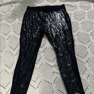 Torrid Black Sequin Leggings Sz 14